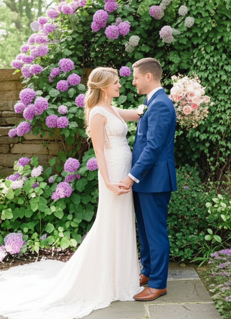 Couple in garden